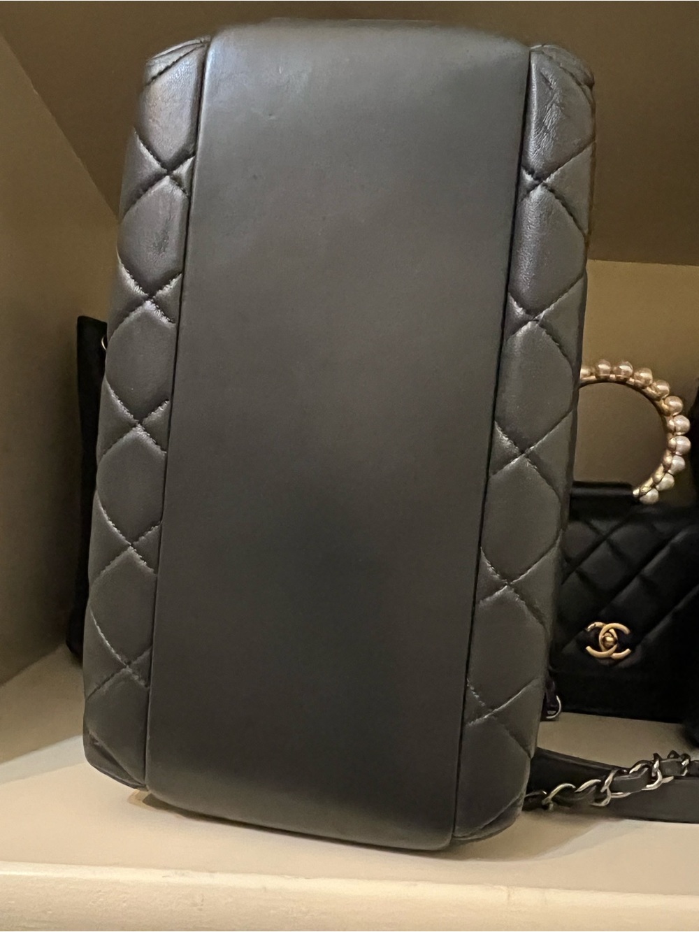 Chanel Trendy Bowling Leather Top-Handle Shoulder Bag - Picture 8 of 16